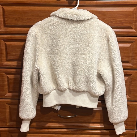 MOTHER Denim faux fur bomber jacket - Picture 4 of 4